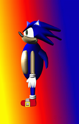 Sonic made with Ulead Cool 3D! 0o0 by Windmill
