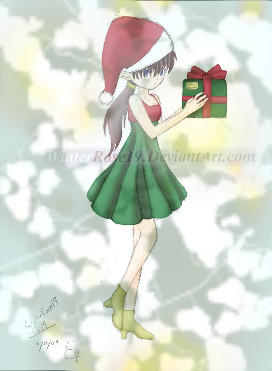 Christmas Elf :colored: by WinterRose19