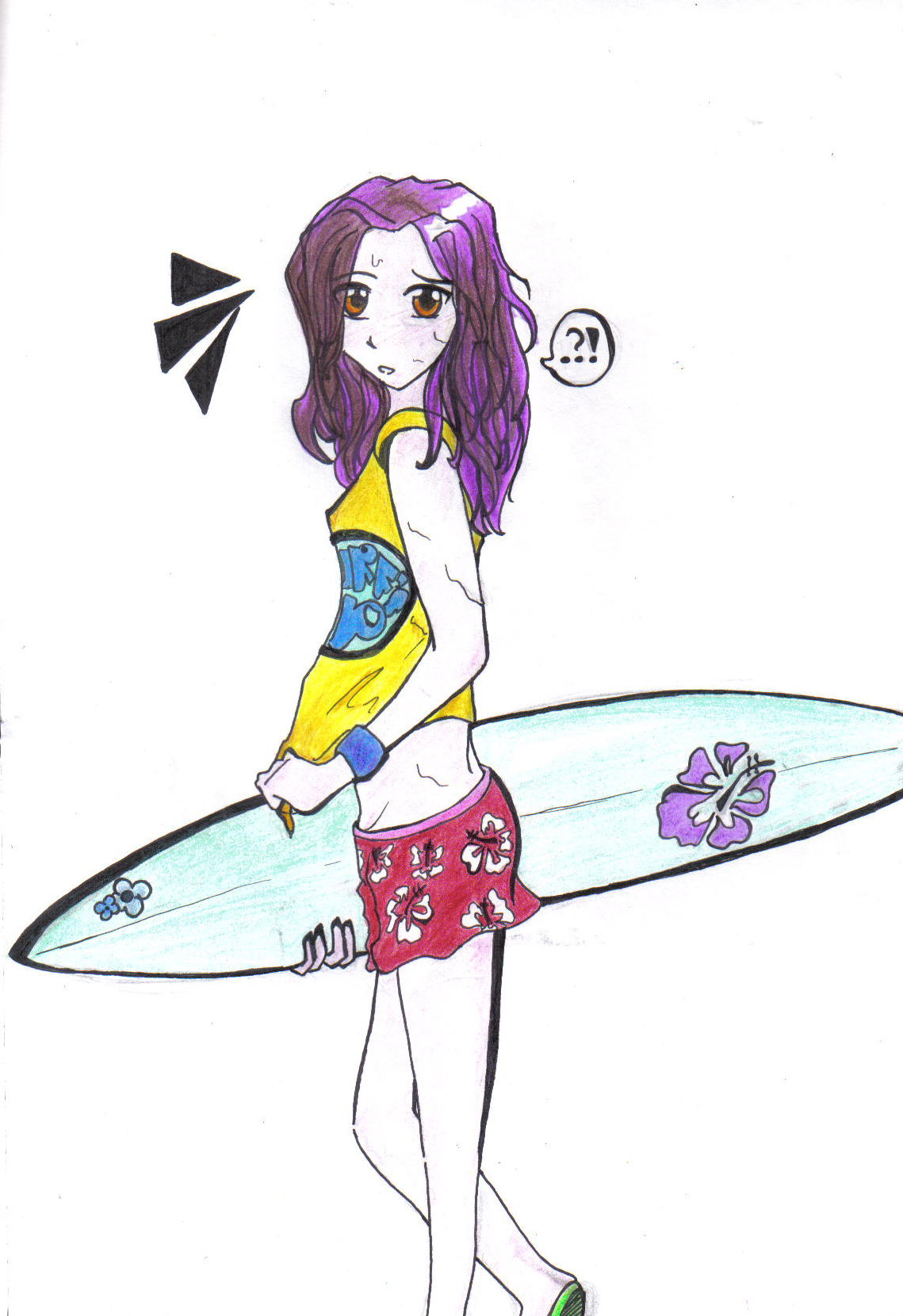 Surfer Girl -Coloured_ by WintersxxPhoenix