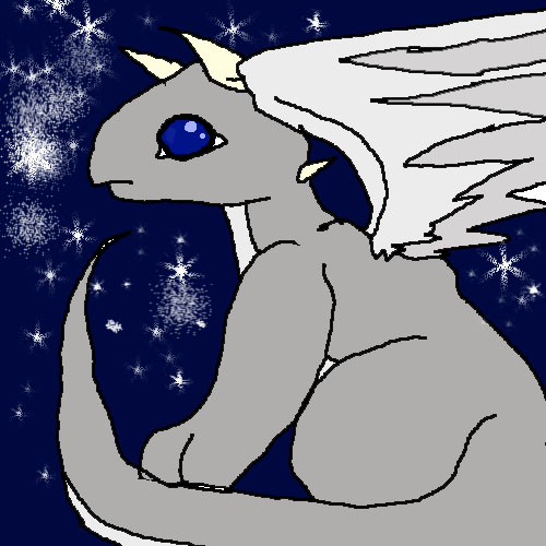 Silver Dragon (Done in fourth grade!!!)) by WishGranter