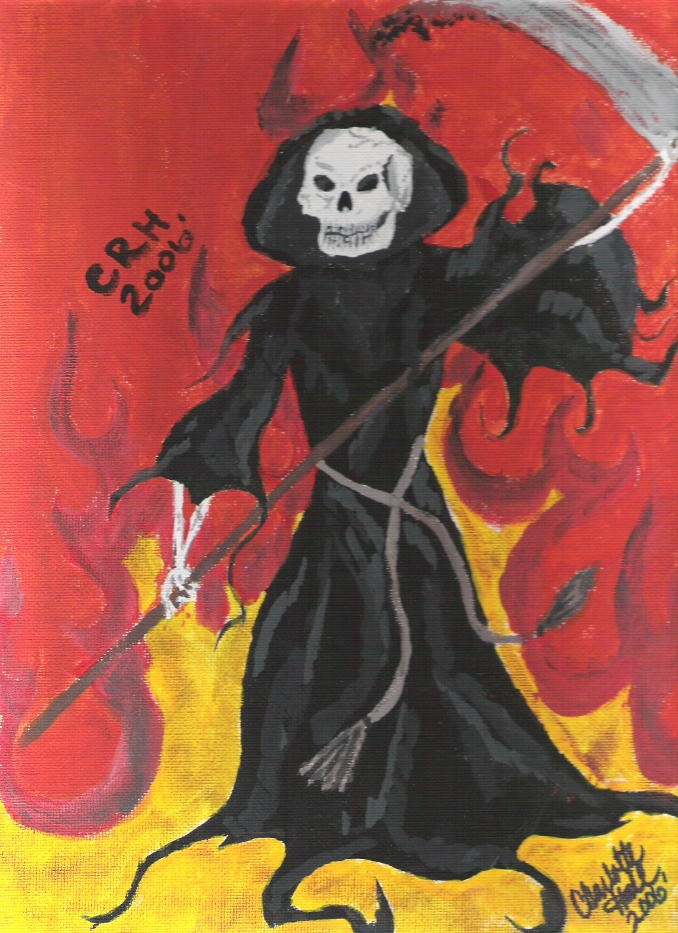 Grim Reaper painted, for Waterwolf29 by WishingIWasDifferent