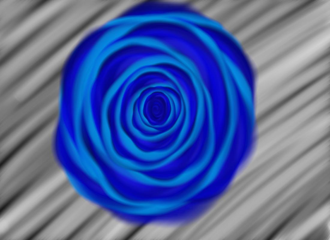 big blue rose by Wishsayer