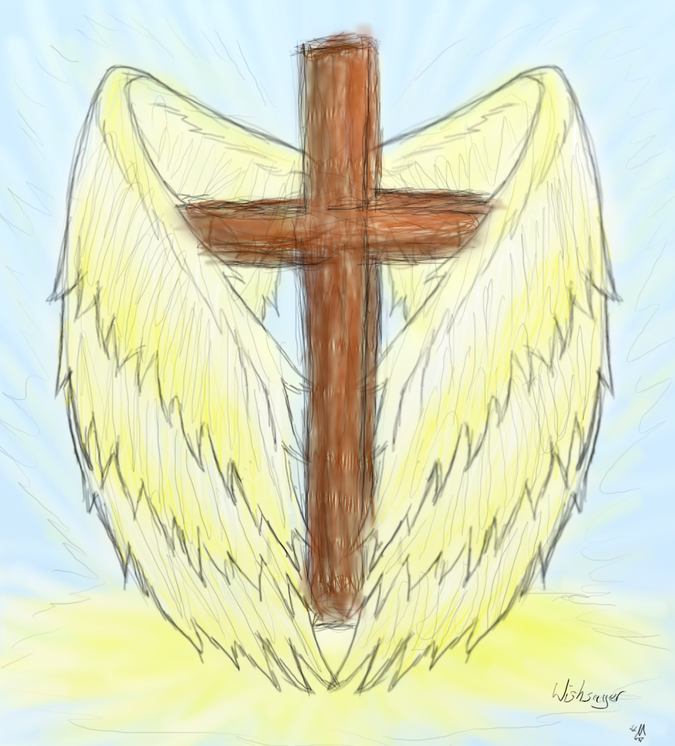 cross with wings by Wishsayer