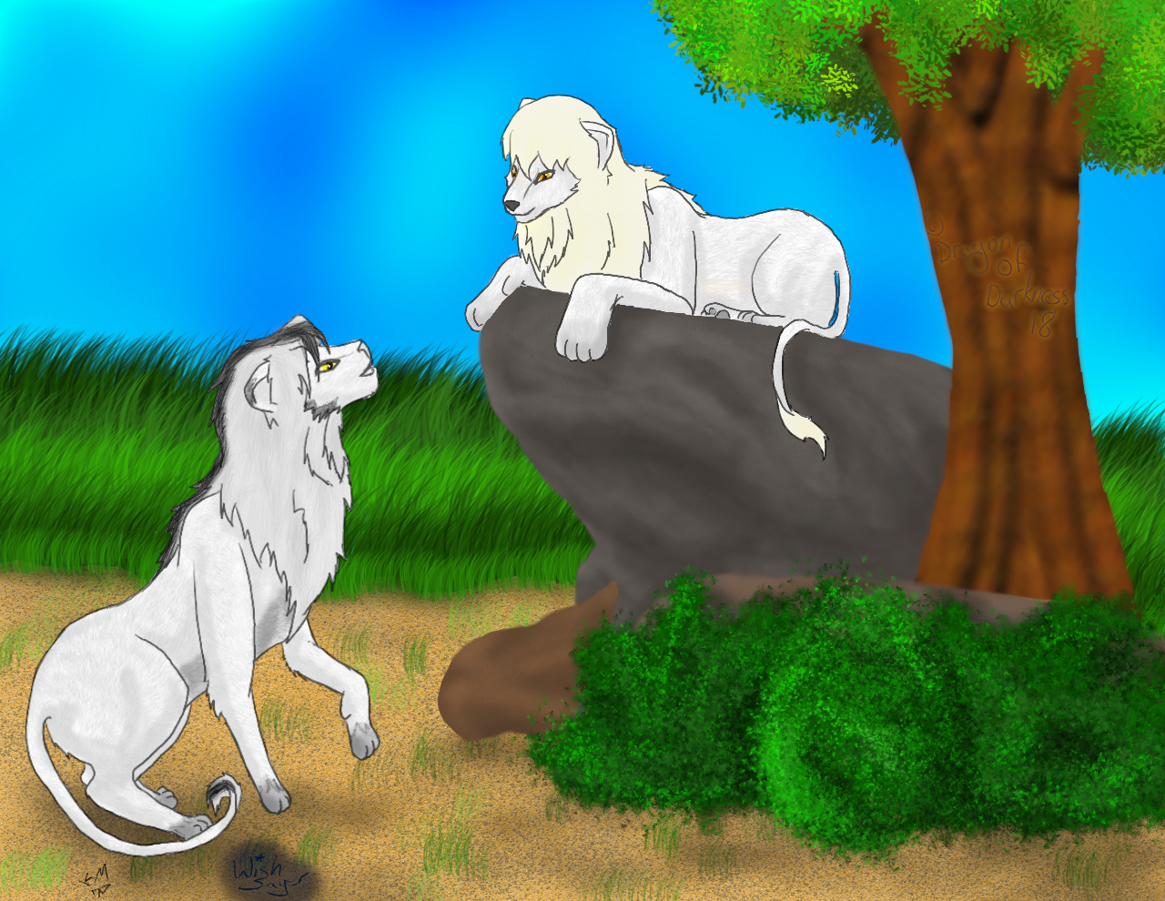 James and Ari (lion forms) by Wishsayer