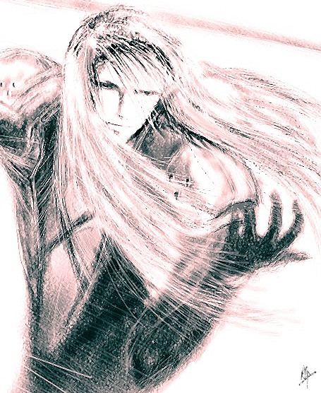 Sephiroth Sketch by WolfOfTheSteppes