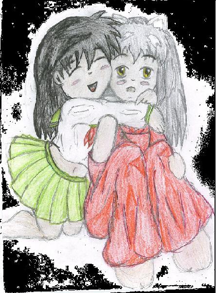 Kagome and Inuyasha by WolfRider