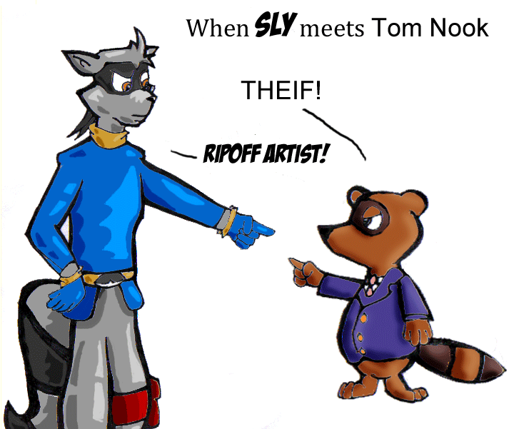 When Sly Cooper Meets Tom Nook by Wolfeh