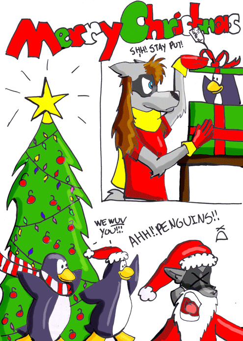 Christmas Card for CoffeeLad by Wolfeh