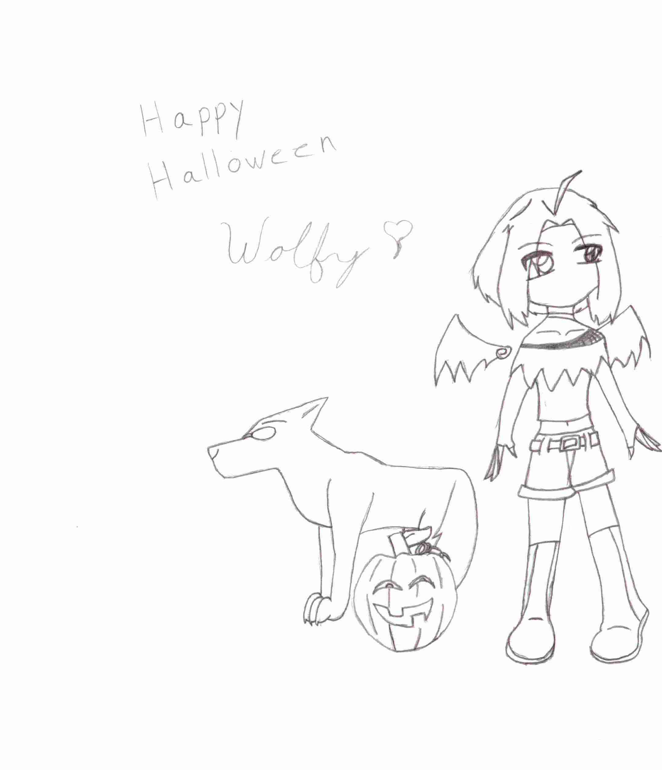 Hhappy Holloween with Wolfychan by Wolfychan