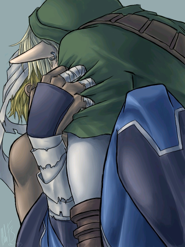 (Link/Sheik) Embrace by WynaHIros