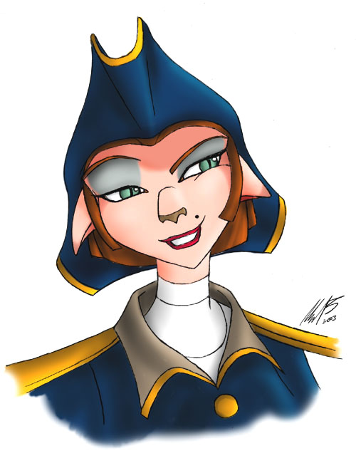 Captain Amelia (Treasure Planet) by WynaHIros