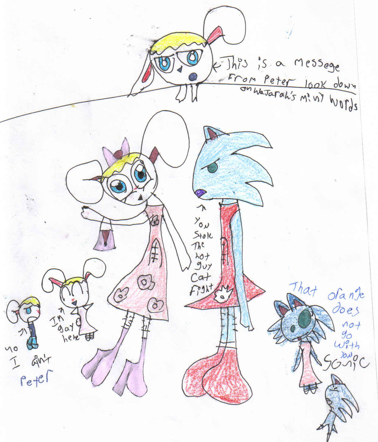 sonic and peters wierd night when amy and cola lea by wajarah