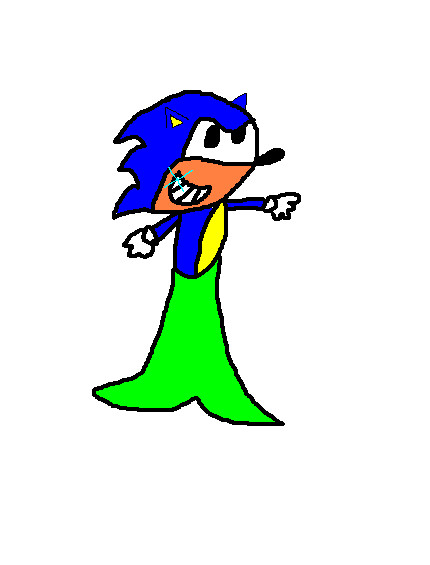 Mermaid Sonic by waluigiguy22