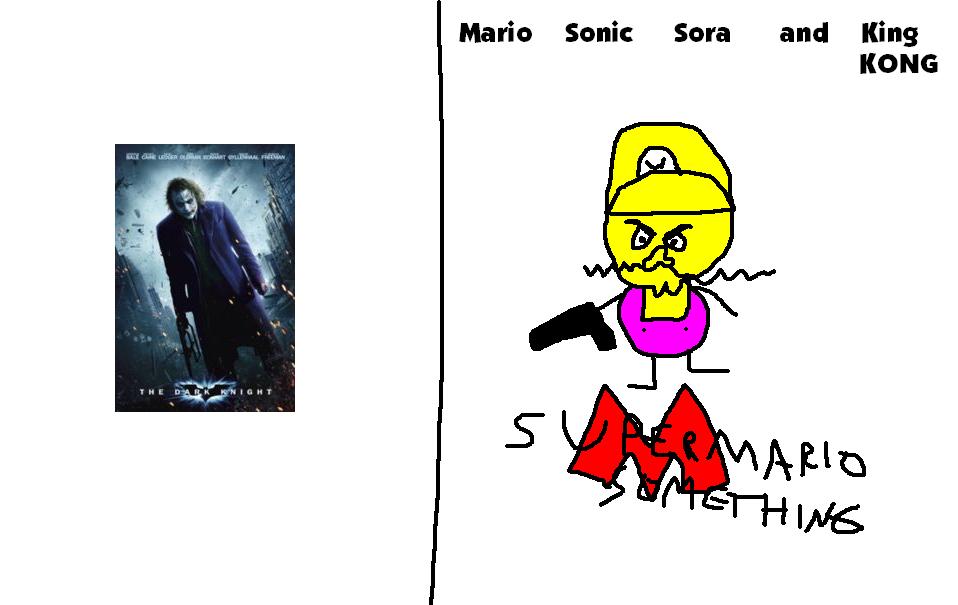 Super Mario Something Parody Poster: The Dark Knight by waluigiguy22