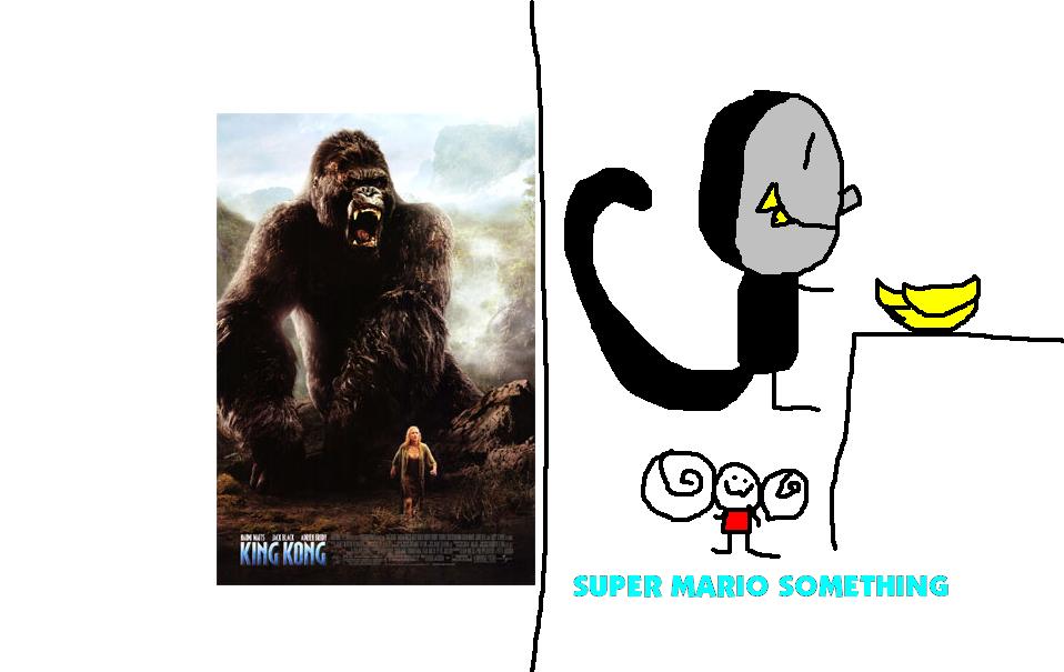 Super Mario Something Parody Poster: King Kong by waluigiguy22
