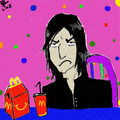 Snape enjoys his happy meal by weewoo