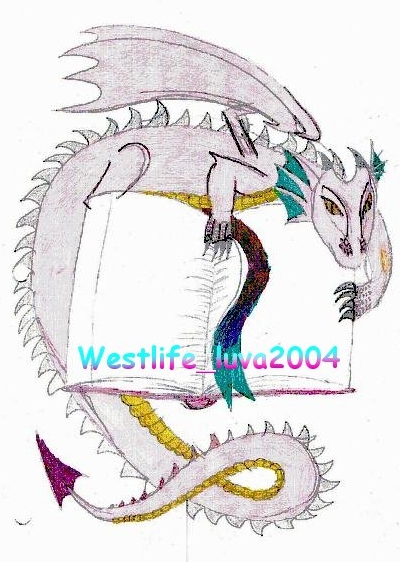 Dragon sat on a Book by westlife_luva2005