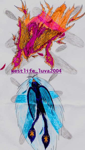 Phoenixes-Fire Vs water by westlife_luva2005
