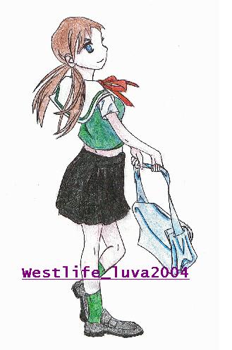 Anime Schoolgirl by westlife_luva2005