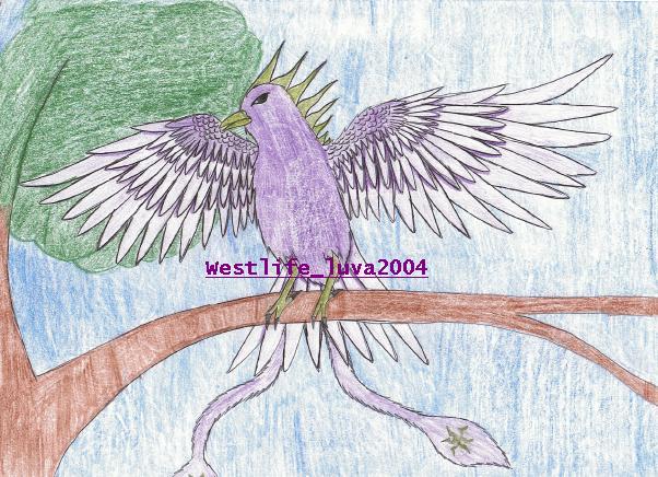 Purple & Gold Phoenix by westlife_luva2005