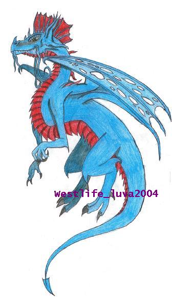 Red &amp; Blue Dragon by westlife_luva2005