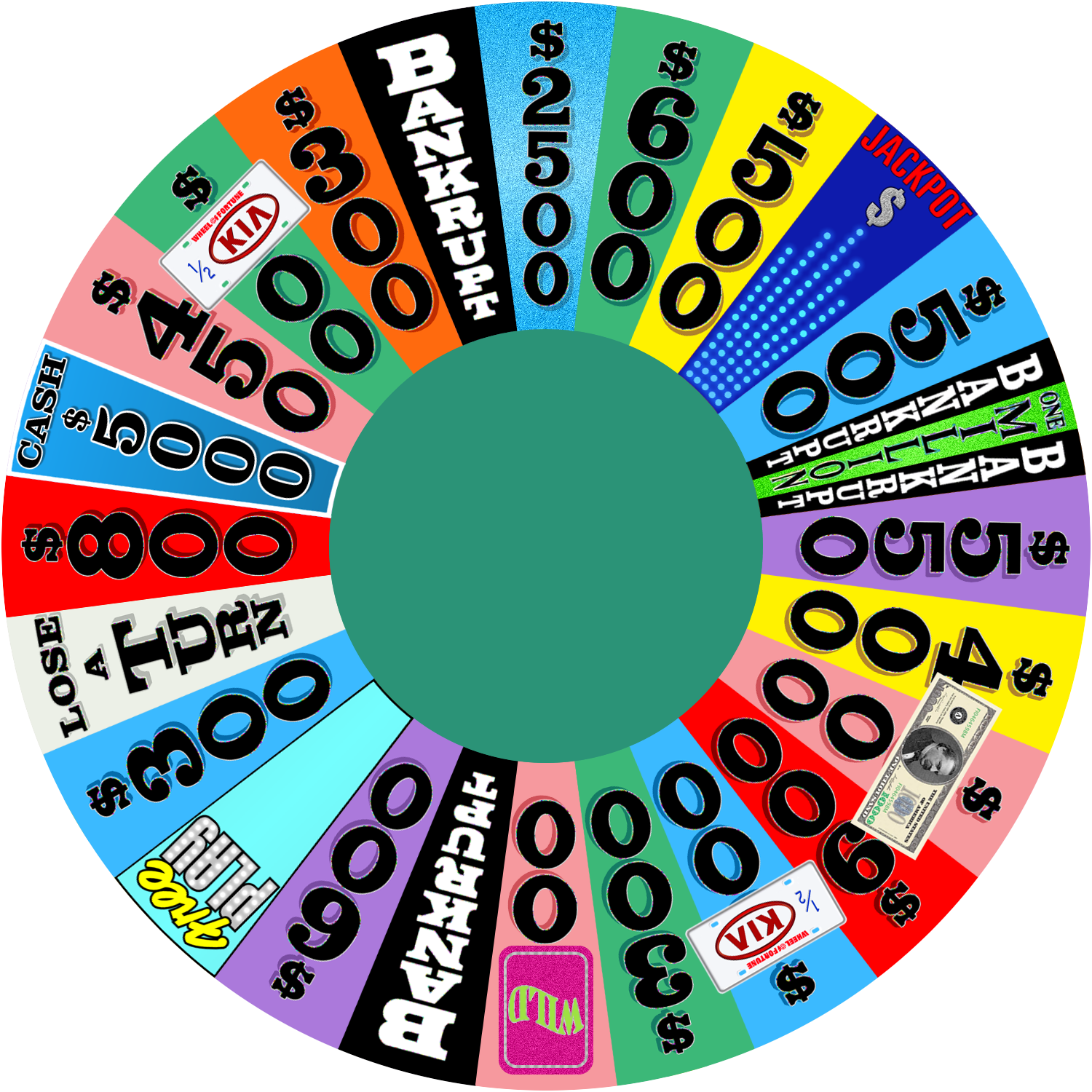 Lottery Experience Wheel - 2012 - Round 1 by wheelgenius