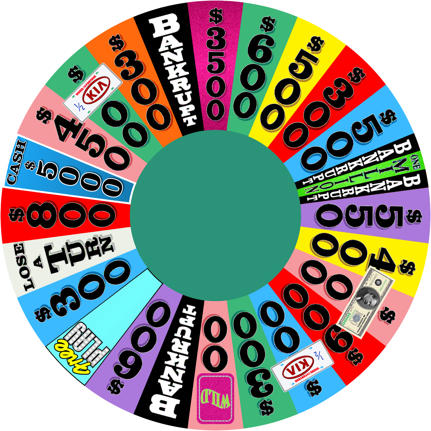 Lottery Experience Wheel - 2012 - Round 3 by wheelgenius