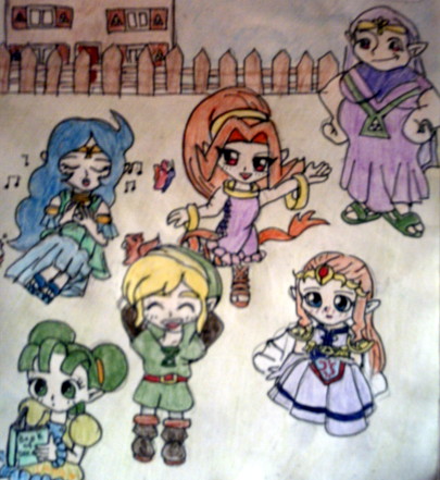 Zelda oracle of seasons and ages chibi's by windflame