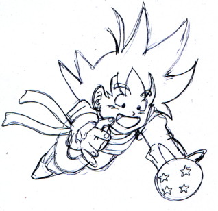 Goten and the 4 star Dragonball by windflame