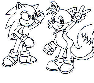 request for Allan. (sonic and Tails) by windflame