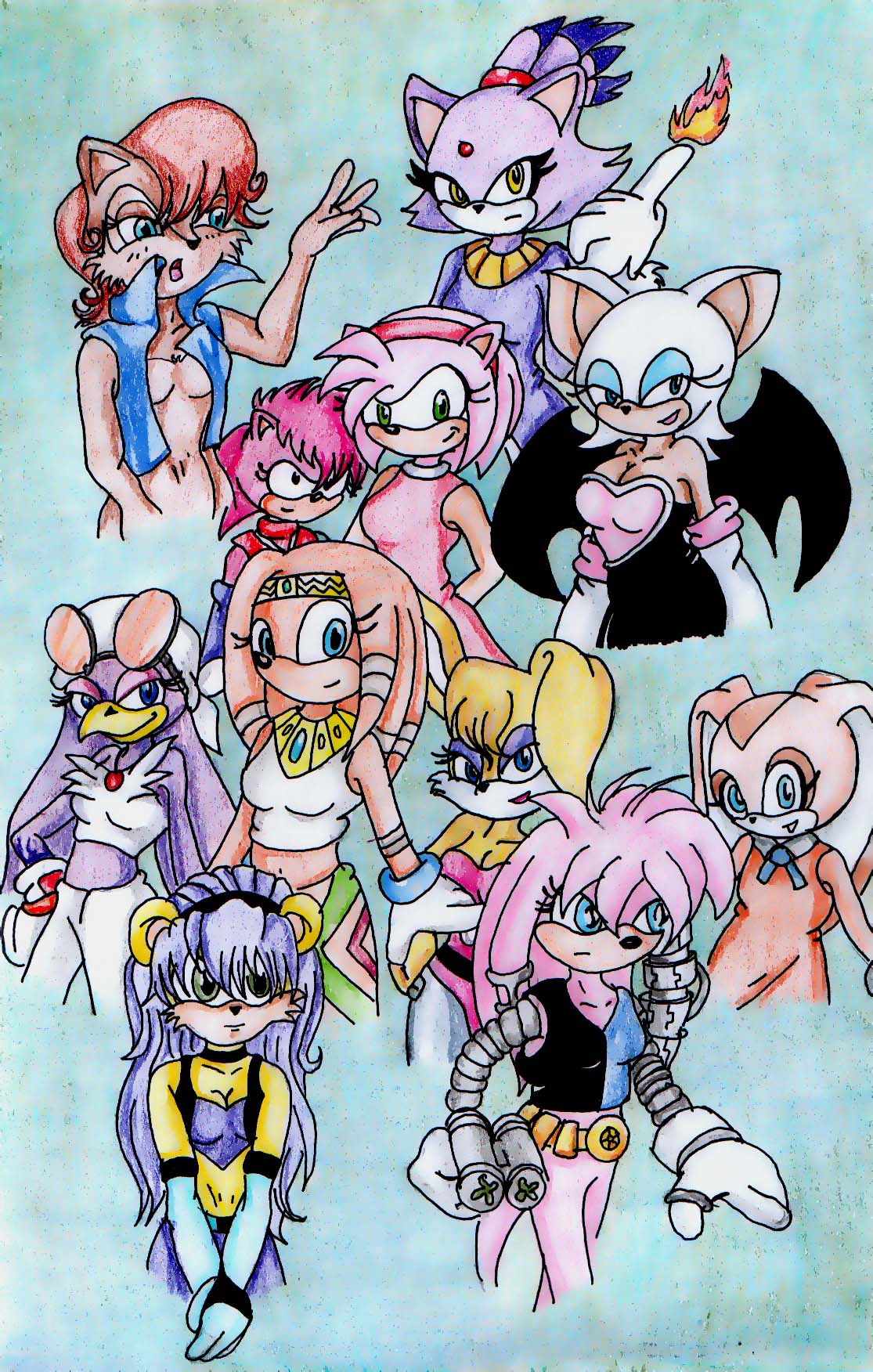 The Sonic girls by windflame