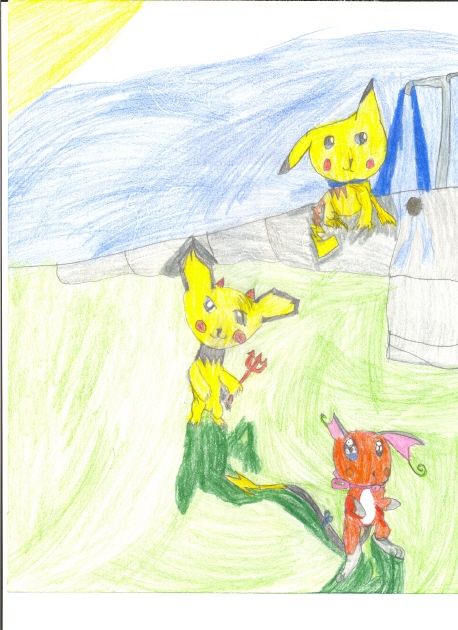 Pichu, Pikachu, Raichu request for mookie_coat by winged_white_wolf
