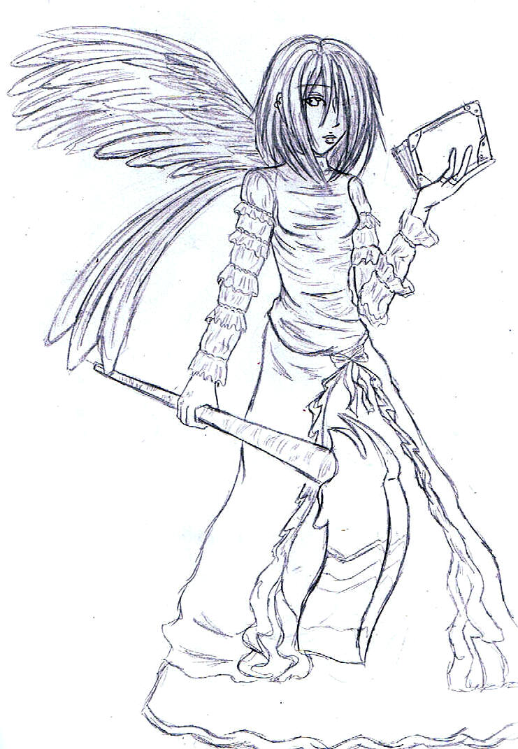One-Winged Reaper by winterdarkness