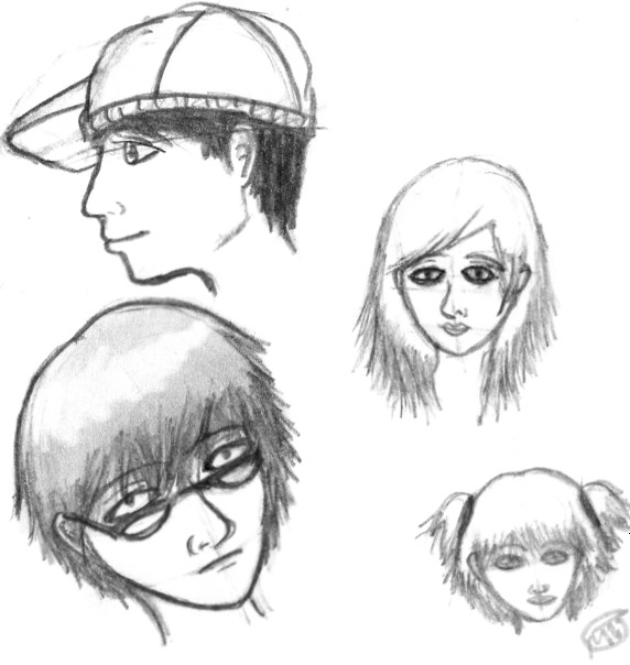 doodles of heads by wish4love