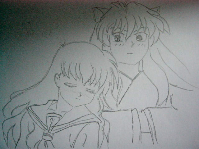 Inu and Kagome! by wittlewabbit