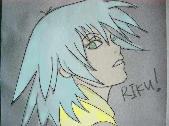 Riku's famous backglance! ::colored:: by wittlewabbit