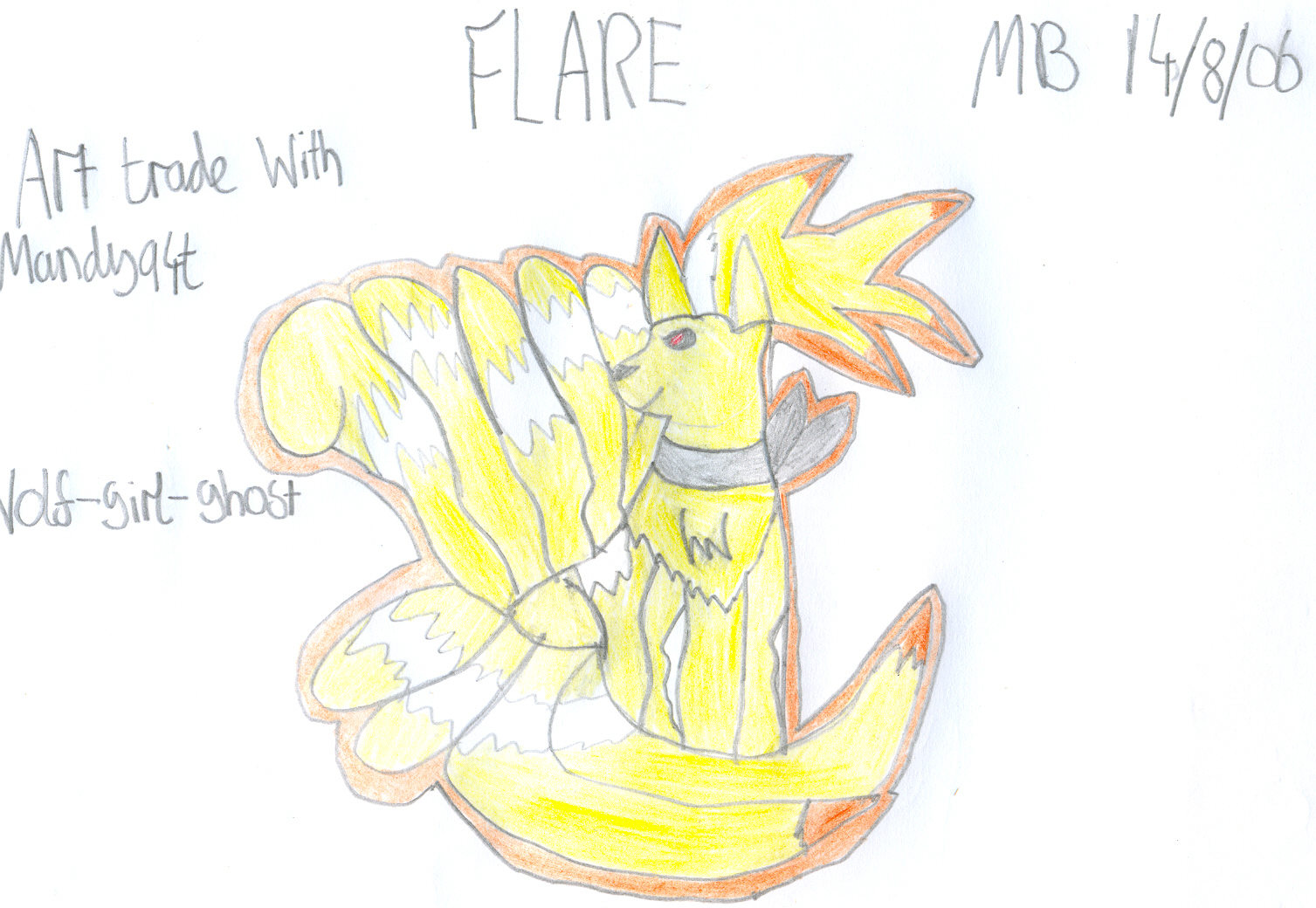 flare art trade with mandy94t by wolf-girl-ghost