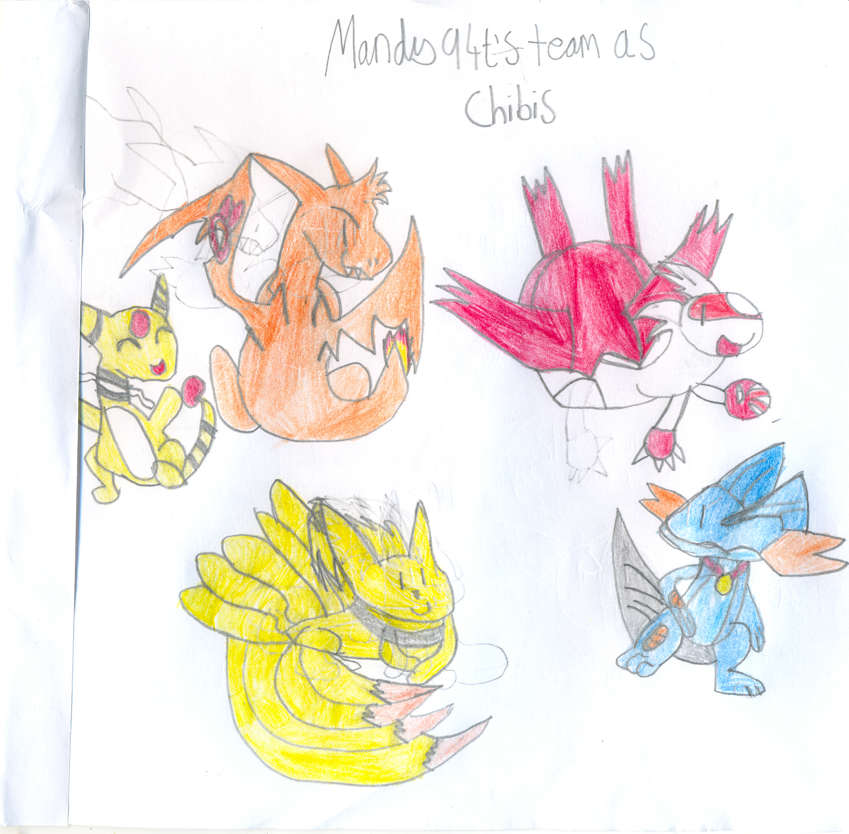 Mandy94t's team as chibi's by wolf-girl-ghost