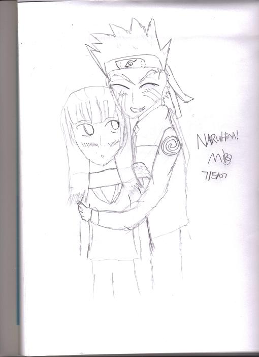 NarutoXHinata(Sketch) by wolf-girl-ghost