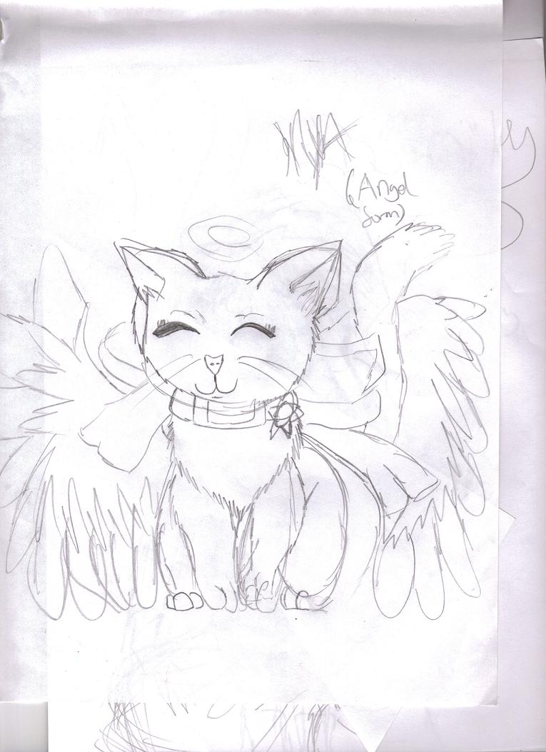 Mya angel form (Sketch) by wolf-girl-ghost