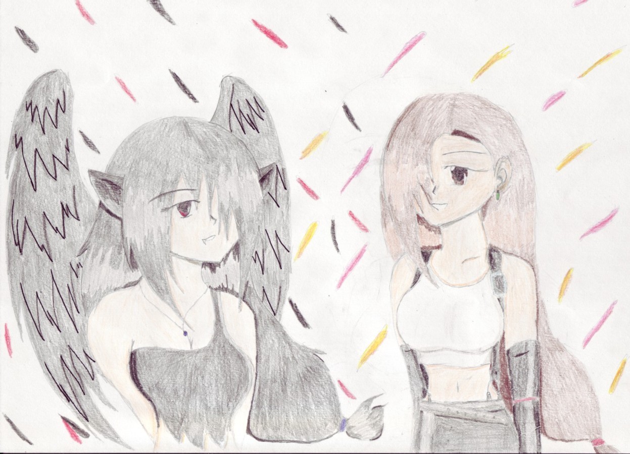 Tifa and me *colored* by wolf_gang