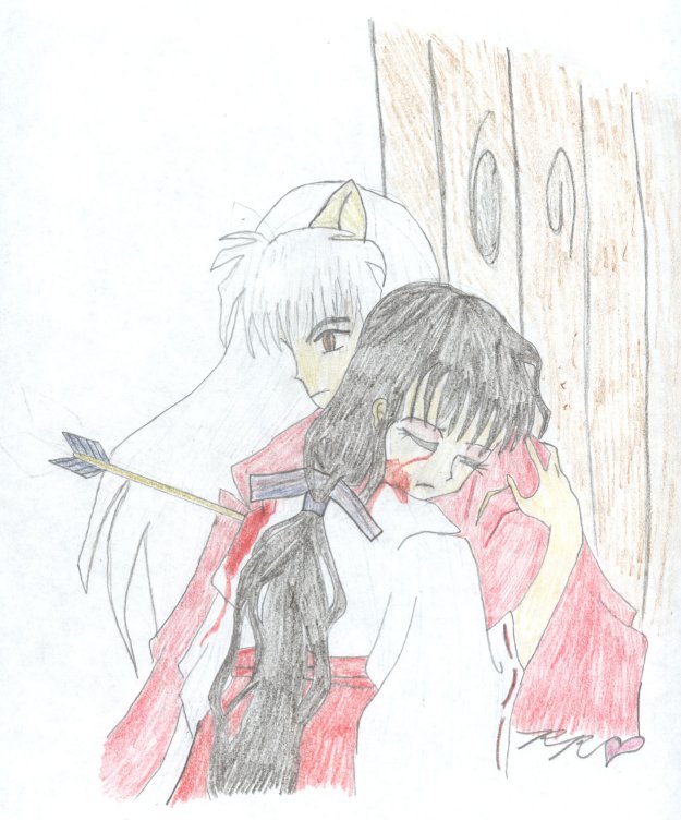 Inuyasha and Kikyo (FYI: Contains a little blood) by wolf_goddess