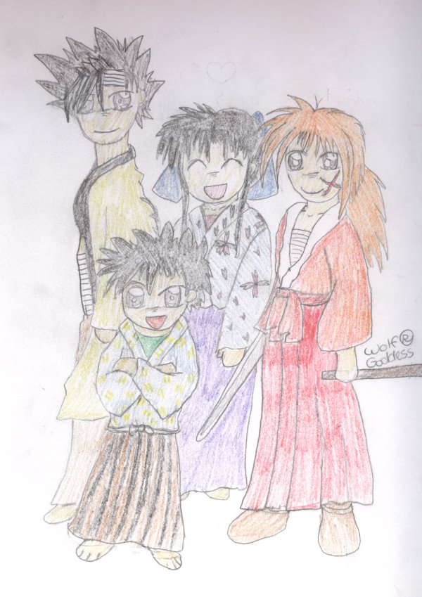 Chibi Kenshin and Friends!!! by wolf_goddess