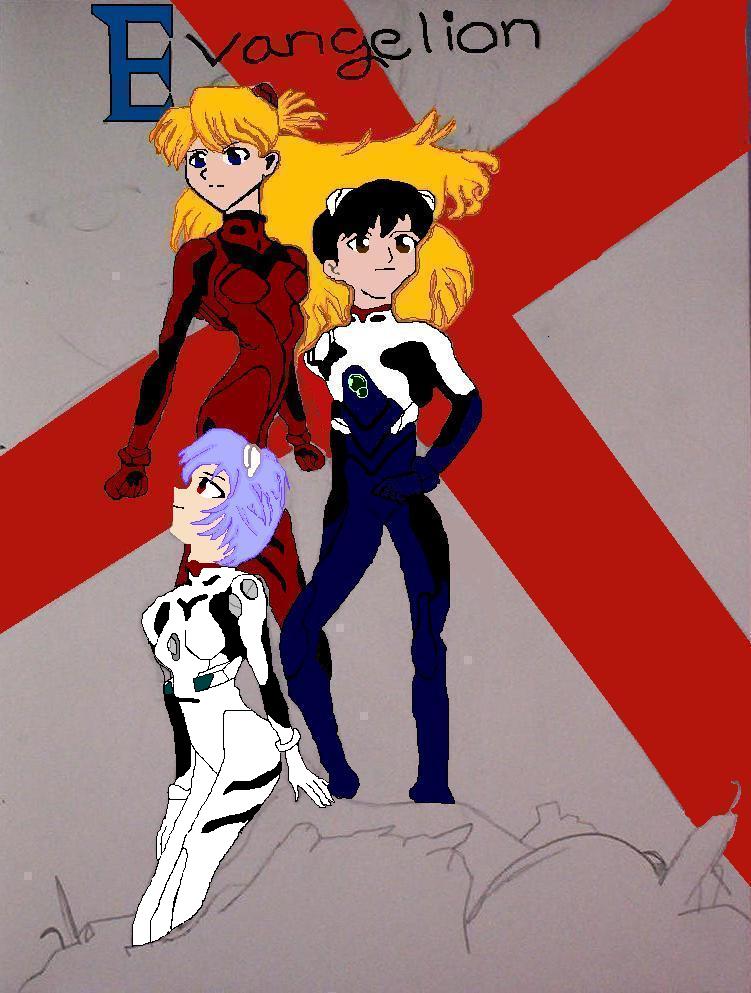 Evangelion (Coloured) by wolfiepup