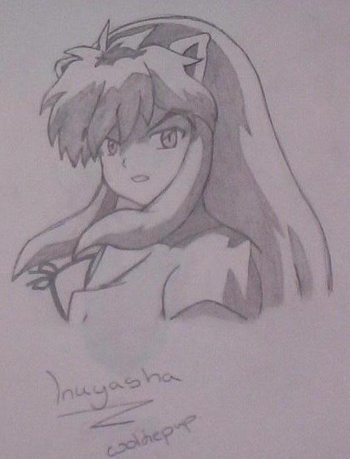 My first pic of Inuyasha by wolfiepup