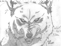 Kiba(wolf form) by wolfsrain54