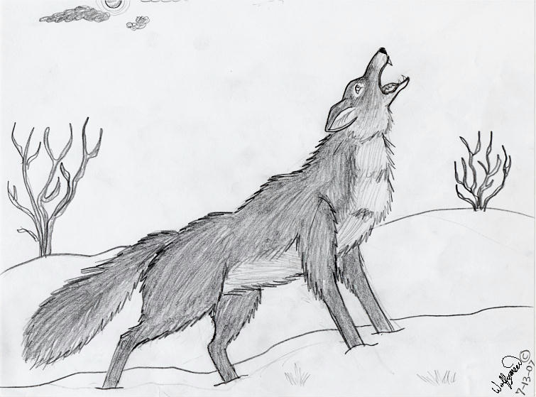 Wolf Howling by wolfymewmew