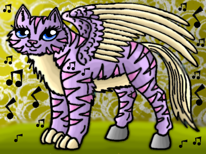 Winged Cat Horse by wolfymewmew