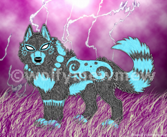 The Lightning Wolf by wolfymewmew