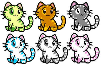 Kitten Adoptables by wolfymewmew